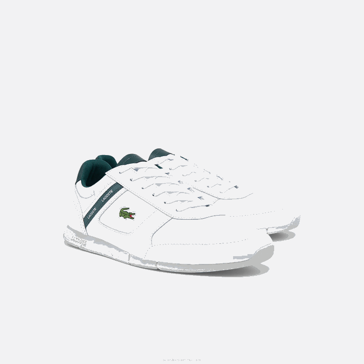 hombres Lacoste 6F241700 blanco y verde oscuro 1r5 zapatillas menerva sport de tejido y piel