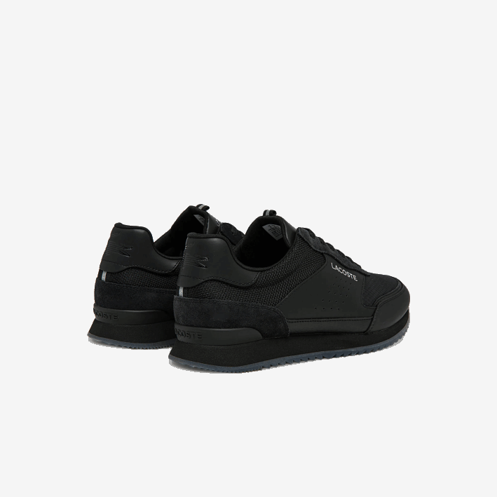 hombres Lacoste 6F241706 negro 02h tenis Partner Luxe de tela