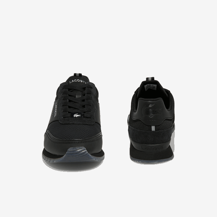 hombres Lacoste 6F241706 negro 02h tenis Partner Luxe de tela