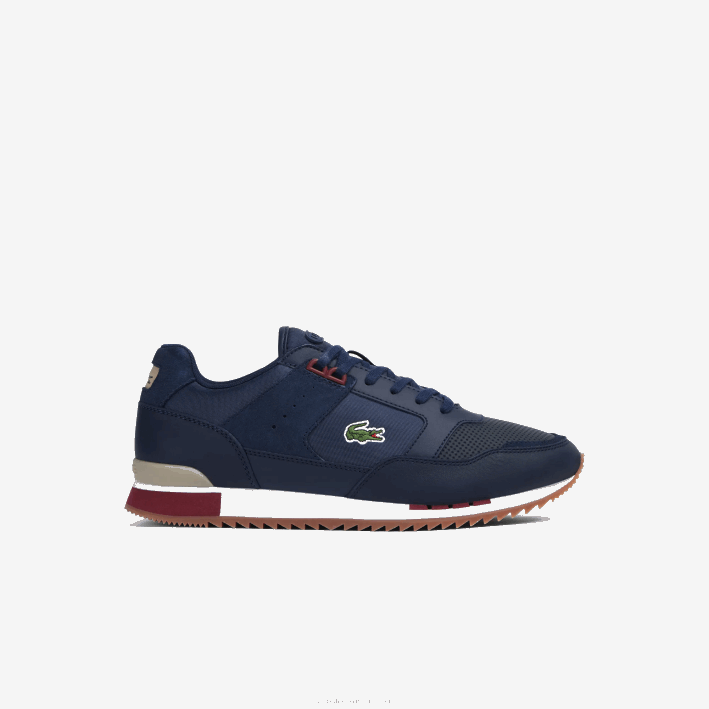 hombres Lacoste 6F241712 chicle azul marino gu1 zapatillas Partner de tejido y piel