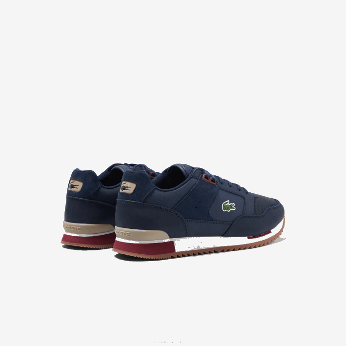 hombres Lacoste 6F241712 chicle azul marino gu1 zapatillas Partner de tejido y piel