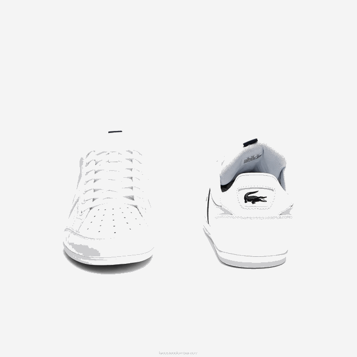 hombres Lacoste 6F241713 blanco y azul marino 042 zapatillas chaymon de piel y material sintético