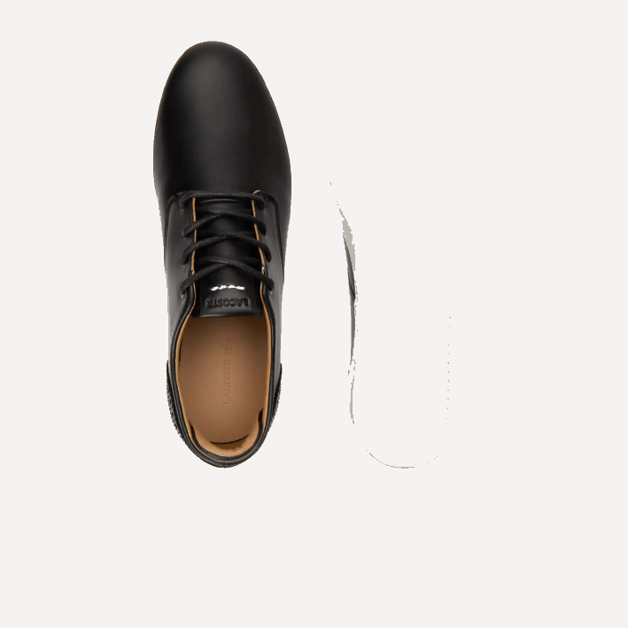 hombres Lacoste 6F241718 negro y blanco roto 454 tenis esparre club