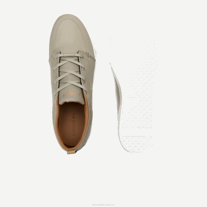 hombres Lacoste 6F241719 blanquecino 18c náuticos de piel bayliss