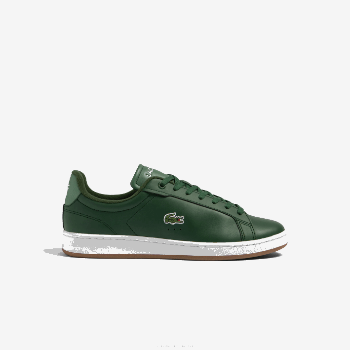 hombres Lacoste 6F241723 grg de goma verde oscuro tenis carnaby pro con suela de goma