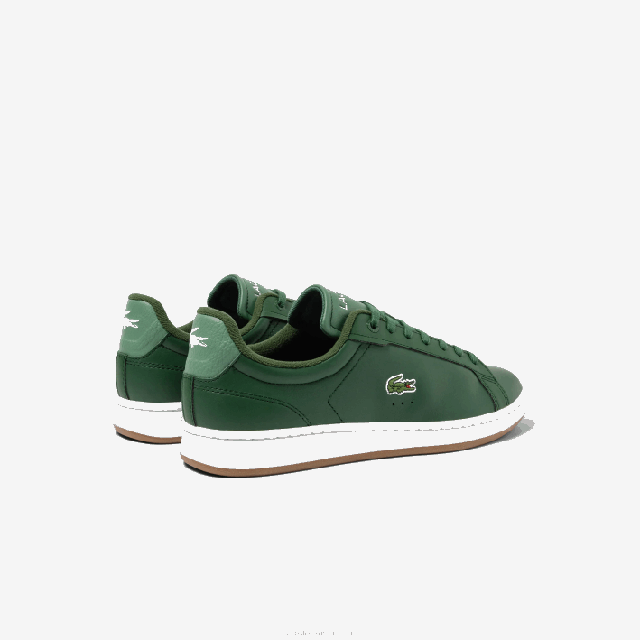 hombres Lacoste 6F241723 grg de goma verde oscuro tenis carnaby pro con suela de goma