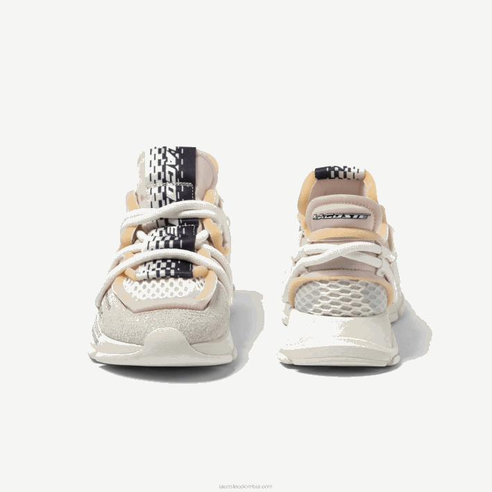 hombres Lacoste 6F241731 blanquecino 18c zapatillas deportivas l003 active runway textil