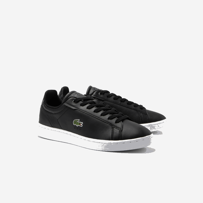 hombres Lacoste 6F241742 blanco y negro 312 zapatillas carnaby pro bl de piel a tono