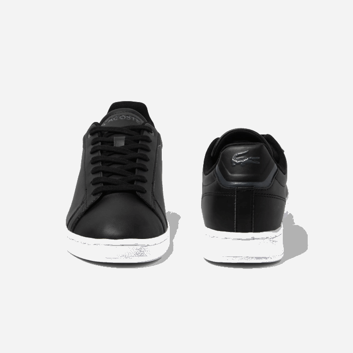 hombres Lacoste 6F241742 blanco y negro 312 zapatillas carnaby pro bl de piel a tono