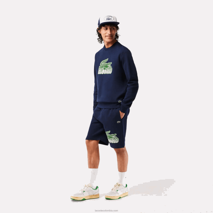 hombres Lacoste 6F241745 blanco/verde 082 zapatillas l001 de piel con tacón pop