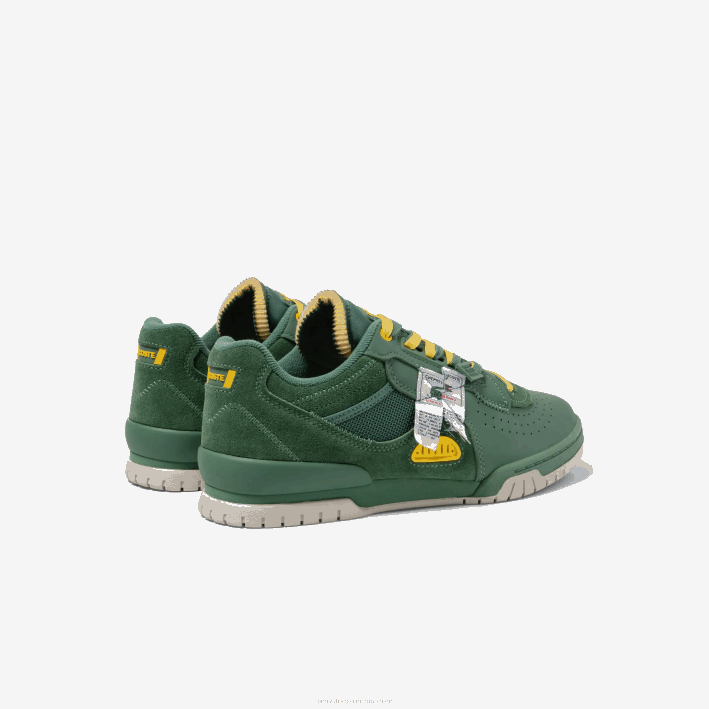 hombres Lacoste 6F241749 verde 1m8 zapatillas m89 de piel y tejido