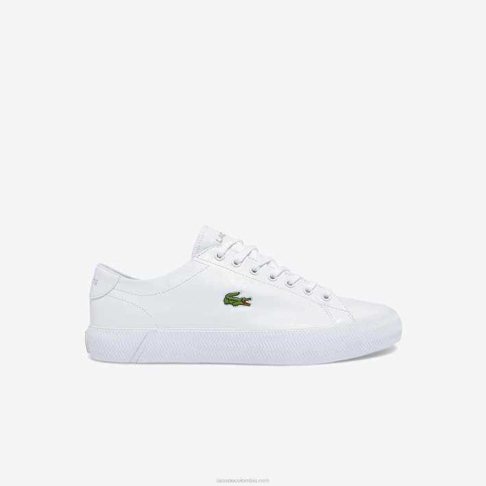 hombres Lacoste 6F241750 blanco 21g zapatillas gripshot de piel y material sintético