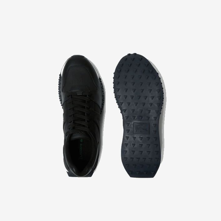 hombres Lacoste 6F241763 blanco y negro 312 zapatillas l-spin deluxe 2.0 sintéticas