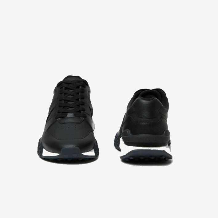 hombres Lacoste 6F241763 blanco y negro 312 zapatillas l-spin deluxe 2.0 sintéticas