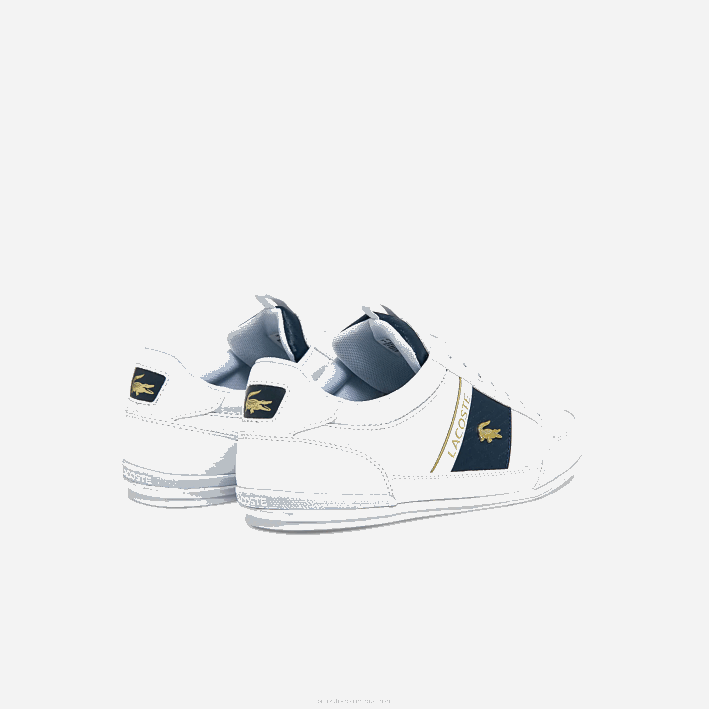 hombres Lacoste 6F241771 blanco 21g zapatillas chaymon de piel y fibra de carbono
