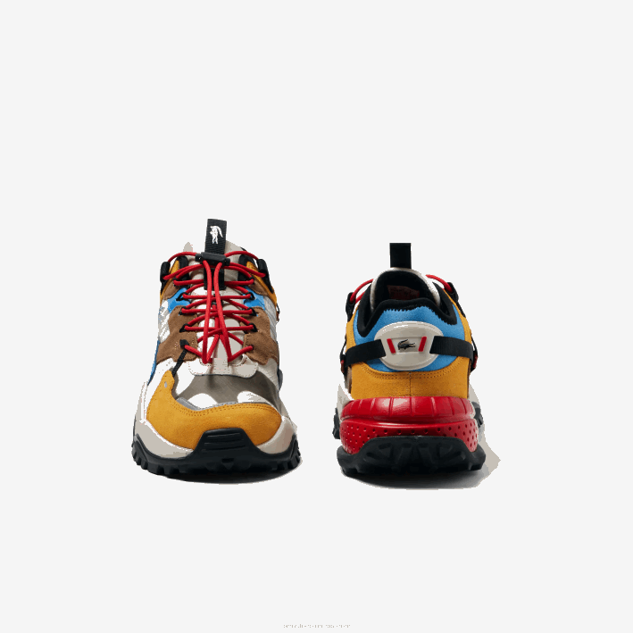 hombres Lacoste 6F241779 blanco roto y azul claro wb8 zapatos de exterior l-guard breaker textil