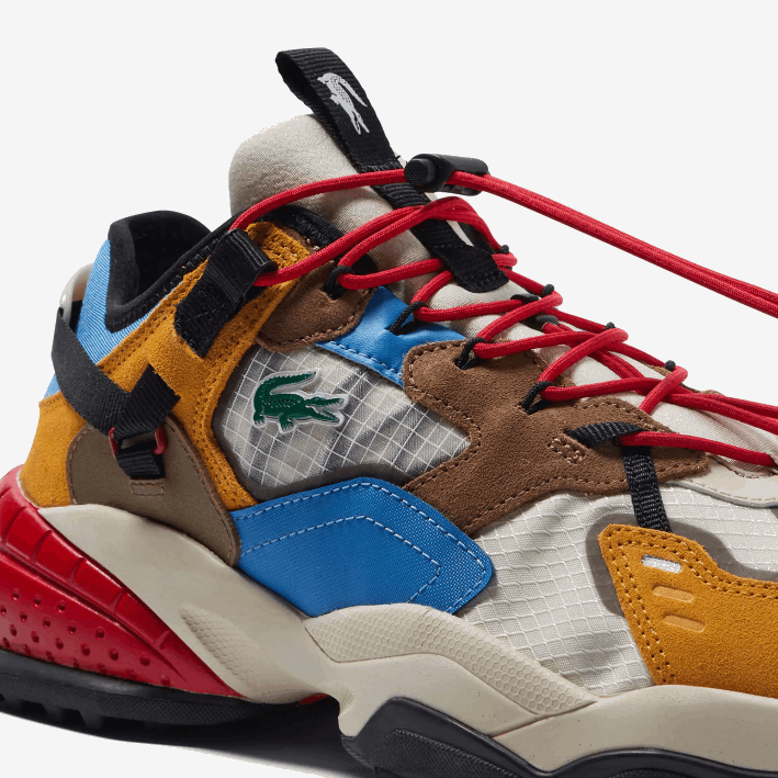 hombres Lacoste 6F241779 blanco roto y azul claro wb8 zapatos de exterior l-guard breaker textil