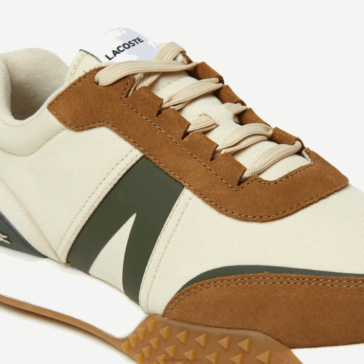 hombres Lacoste 6F241782 chicle bronceado tg5 Zapatillas de montaña l-spin deluxe de piel y textil para invierno