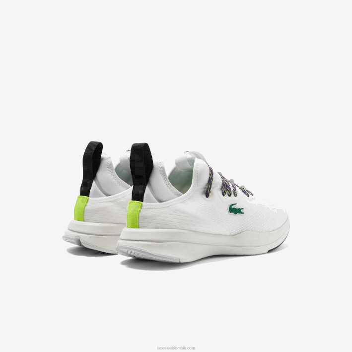 hombres Lacoste 6F241795 blanco y hueso 65t tenis run spin comfort
