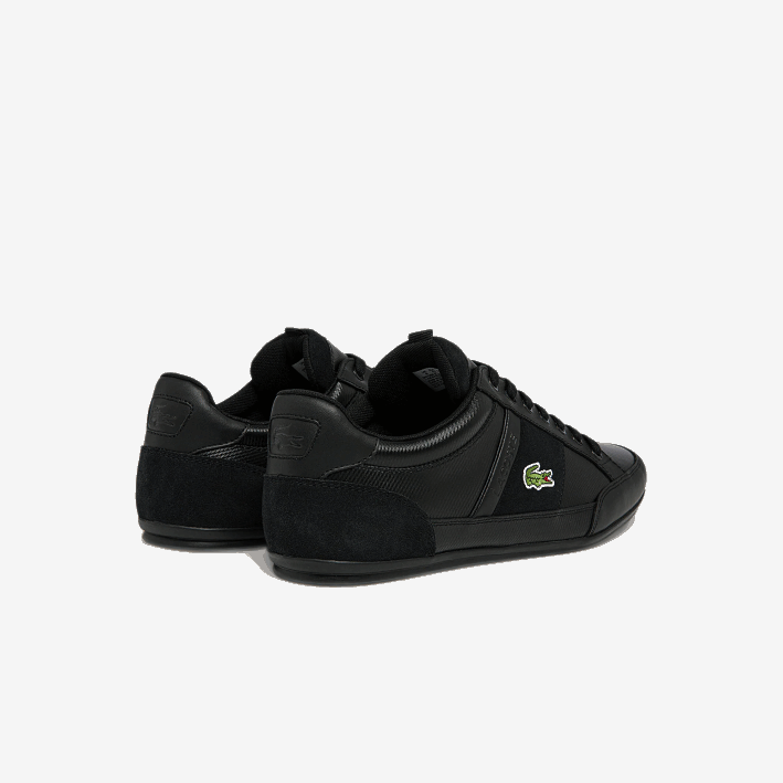 hombres Lacoste 6F241807 negro 02h zapatillas chaymon bl de piel y sintético a tono