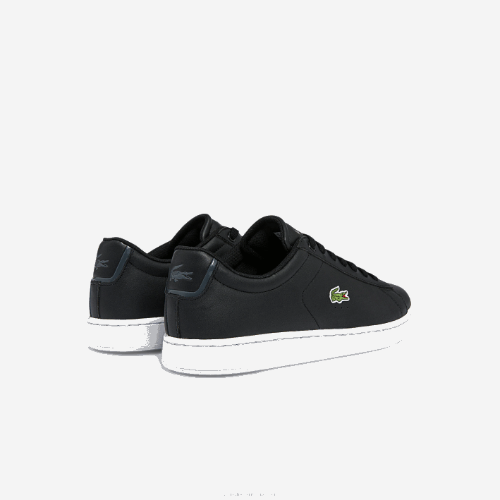 hombres Lacoste 6F241816 blanco y negro 312 tenis carnaby bl de piel