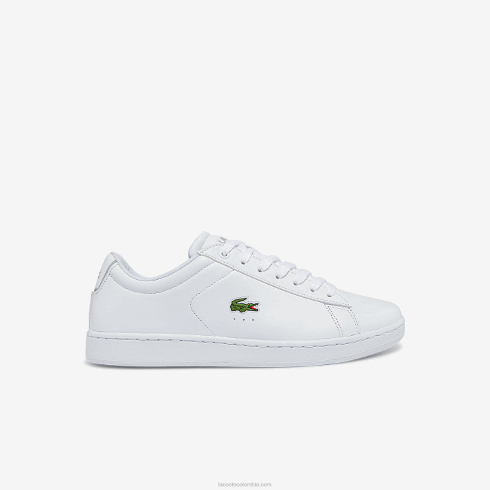 hombres Lacoste 6F241817 blanco 21g tenis carnaby bl de piel hombres Lacoste 6F241817 blanco 21g tenis carnaby bl de piel