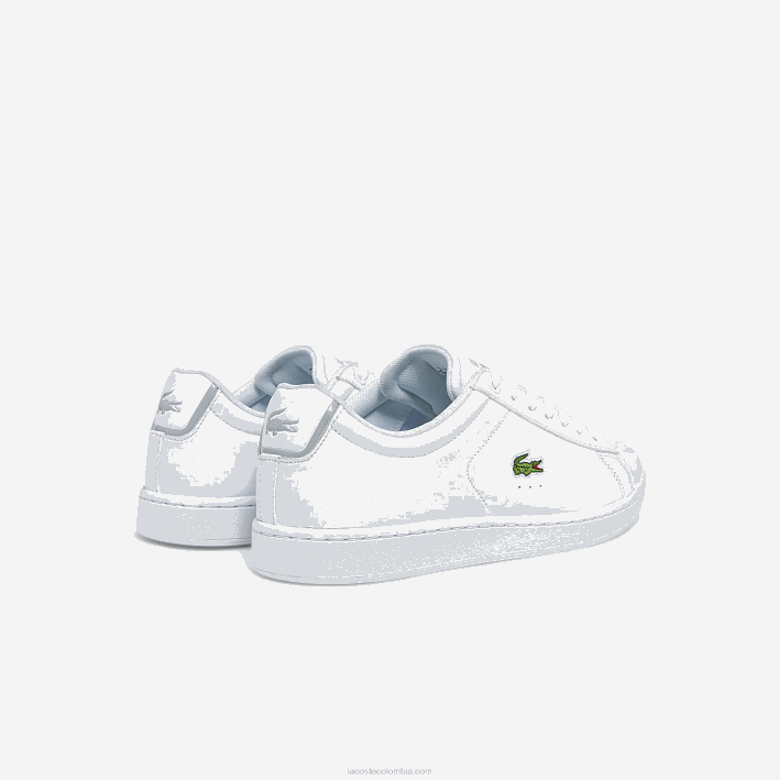 hombres Lacoste 6F241817 blanco 21g tenis carnaby bl de piel