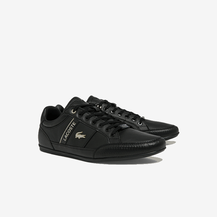 hombres Lacoste 6F241833 negro 02h zapatillas chaymon de piel y sintético