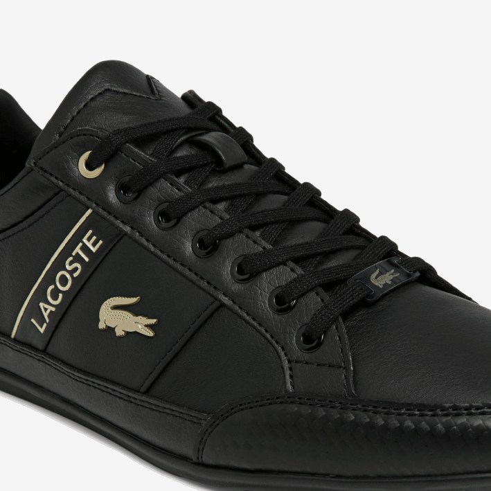 hombres Lacoste 6F241833 negro 02h zapatillas chaymon de piel y sintético