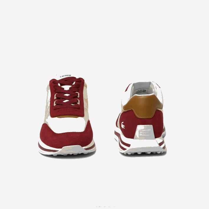 hombres Lacoste 6F241844 rojo bg7 tenis L-spin de tela