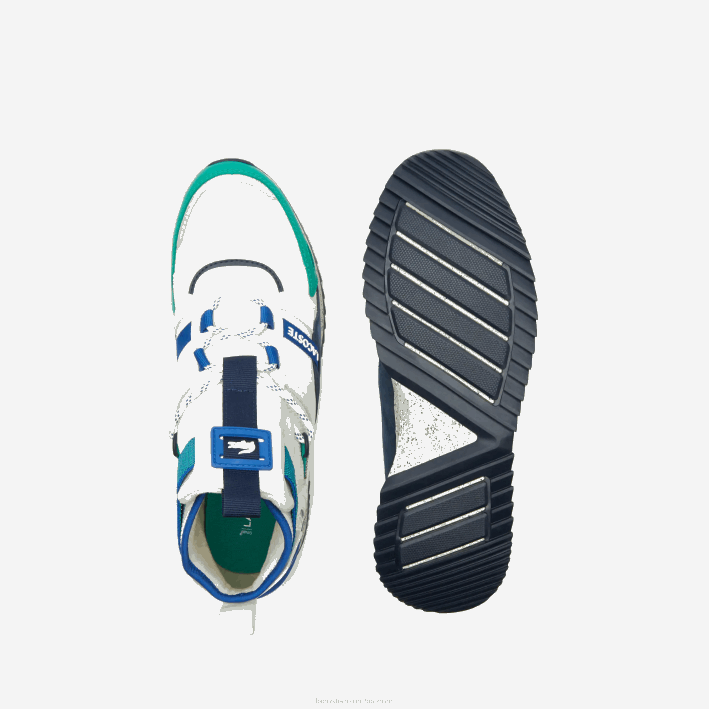hombres Lacoste 6F241847 blanco verde wg1 zapatos de exterior de cuero y sintético run breaker
