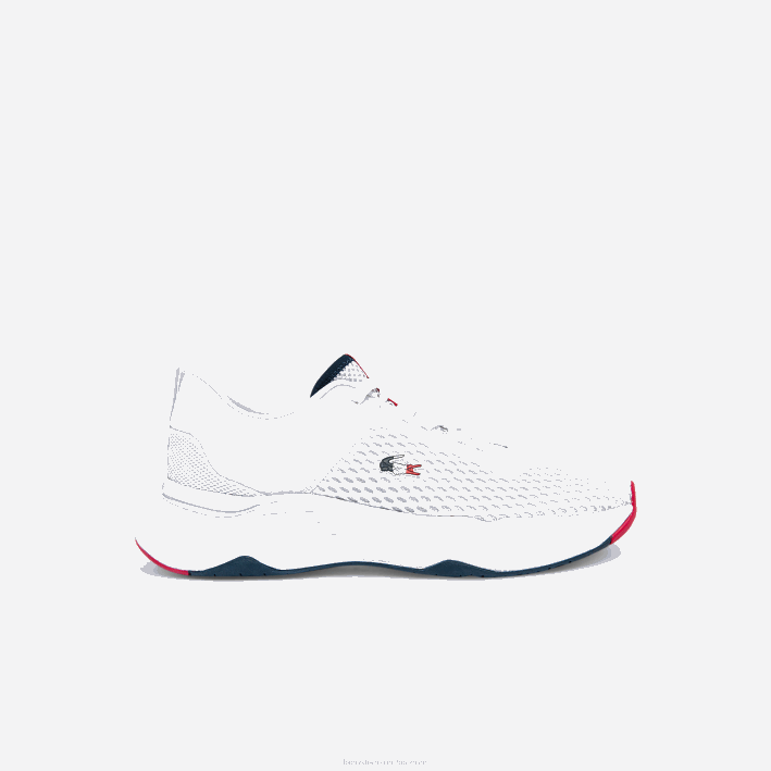 hombres Lacoste 6F241861 blanco/azul marino y rojo 407 zapatillas Court Drive de tejido texturizado hombres Lacoste 6F241861 blanco/azul marino y rojo 407 zapatillas Court Drive de tejido texturizado