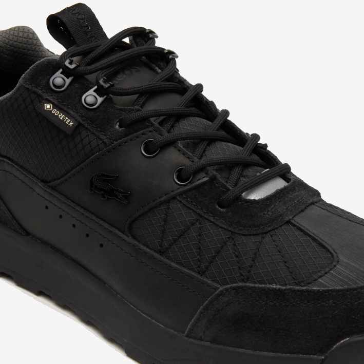 hombres Lacoste 6F241864 negro 02h zapatillas urban breaker lo gtx textil y piel