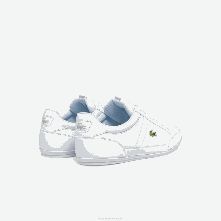 hombres Lacoste 6F241867 blanco 21g zapatillas chaymon de piel y sintético