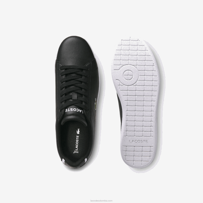 hombres Lacoste 6F241875 negro 024 zapatillas carnaby evo de piel