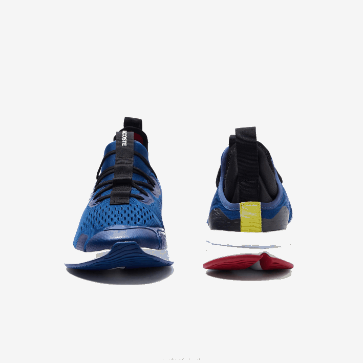 hombres Lacoste 6F241882 azul blanco 221 zapatillas deportivas run spin comfort de tejido en contraste de color