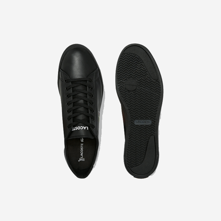 hombres Lacoste 6F241883 negro 02h zapatillas gripshot de piel y material sintético