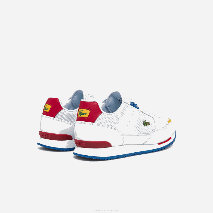 hombres Lacoste 6F241888 blanco/azul 080 zapatillas deportivas partner piste de tejido y piel
