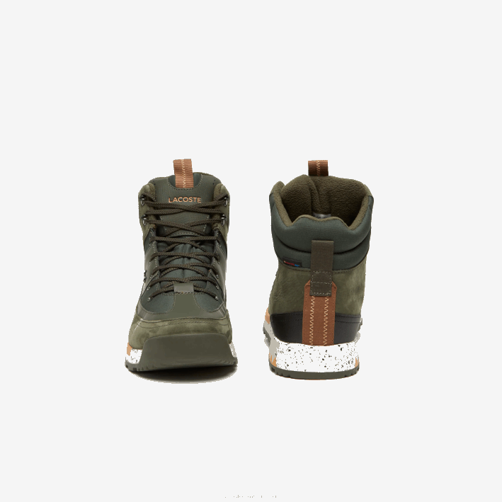 hombres Lacoste 6F241891 verde oscuro y blanco roto 1x3 urban breaker textil y calzado outdoor