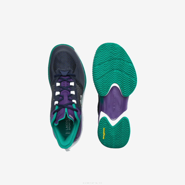 hombres Lacoste 6F241892 negro turquesa 1s3 tenis ag-lt21 ultra textil