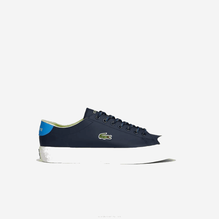 hombres Lacoste 6F241899 azul marino y blanco roto j18 zapatillas Gripshot de piel y ante hombres Lacoste 6F241899 azul marino y blanco roto j18 zapatillas Gripshot de piel y ante