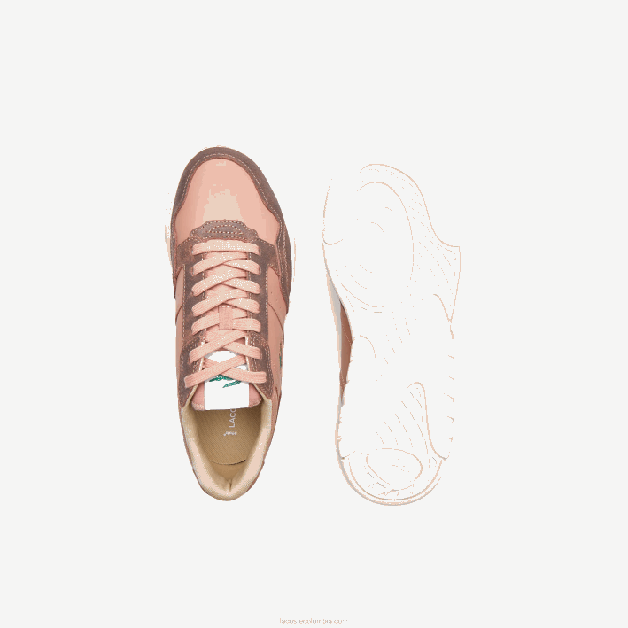 hombres Lacoste 6F241902 marrón blanco 2c3 tenis game advance de piel de lujo