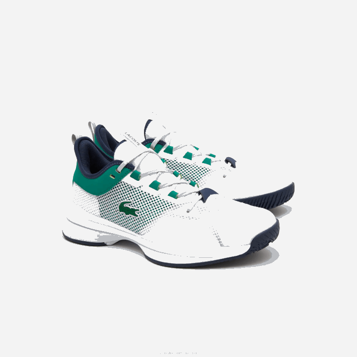 hombres Lacoste 6F241903 blanco/verde 082 tenis textiles ag-lt21