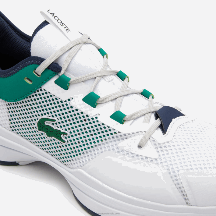 hombres Lacoste 6F241903 blanco/verde 082 tenis textiles ag-lt21