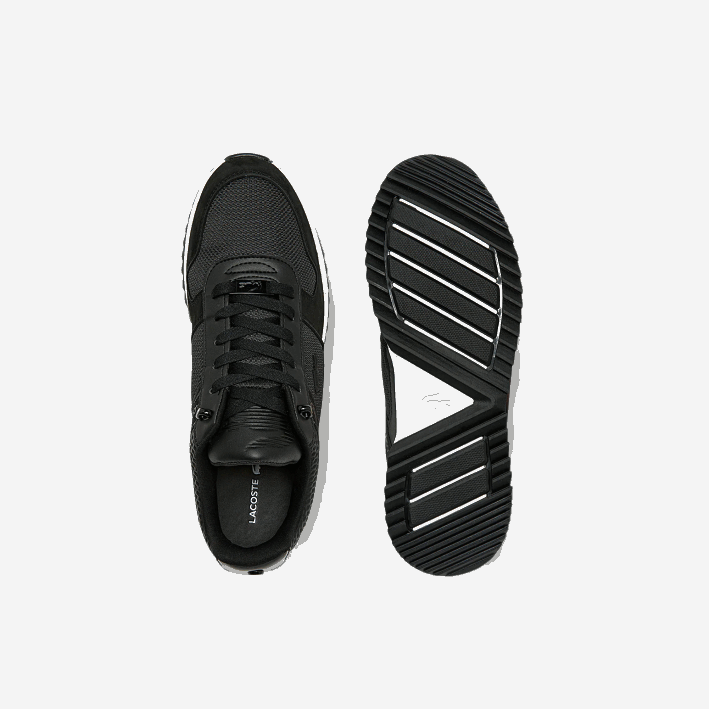 hombres Lacoste 6F241906 negro 02h zapatillas joggeur 2.0 de piel