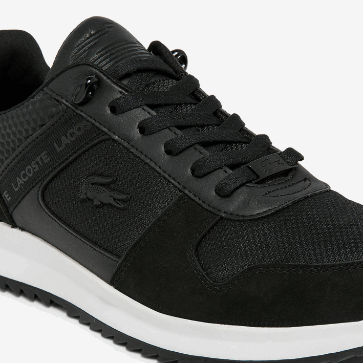 hombres Lacoste 6F241906 negro 02h zapatillas joggeur 2.0 de piel