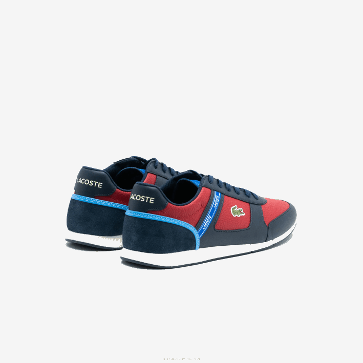 hombres Lacoste 6F241908 azul marino y rojo 144 zapatillas menerva sport sintéticas