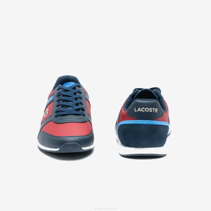 hombres Lacoste 6F241908 azul marino y rojo 144 zapatillas menerva sport sintéticas