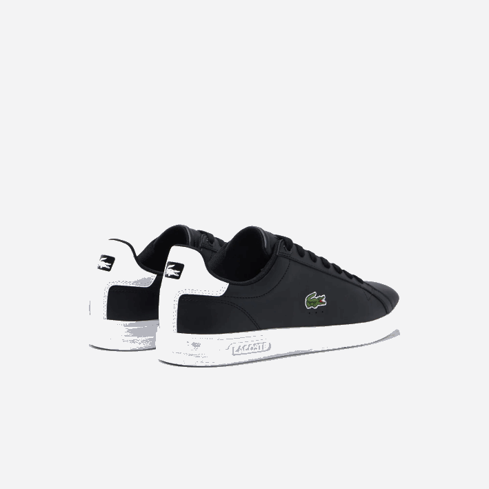 hombres Lacoste 6F241909 blanco y negro 312 tenis Graduate Pro de piel