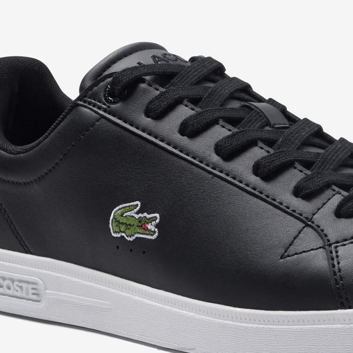 hombres Lacoste 6F241909 blanco y negro 312 tenis Graduate Pro de piel